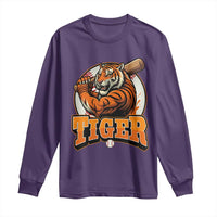 Funny Tiger Lover Baseball Animal Sport Long Sleeve Shirt Inspirational Athletic - Wonder Print Shop