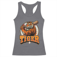 Funny Tiger Lover Baseball Animal Sport Racerback Tank Top Inspirational Athletic - Wonder Print Shop