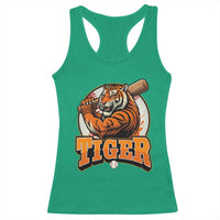 Funny Tiger Lover Baseball Animal Sport Racerback Tank Top Inspirational Athletic - Wonder Print Shop