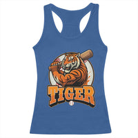 Funny Tiger Lover Baseball Animal Sport Racerback Tank Top Inspirational Athletic - Wonder Print Shop