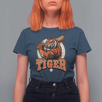 Funny Tiger Lover Baseball Animal Sport T Shirt For Women Inspirational Athletic - Wonder Print Shop
