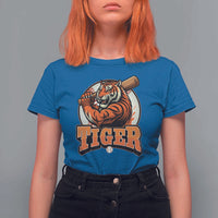 Funny Tiger Lover Baseball Animal Sport T Shirt For Women Inspirational Athletic - Wonder Print Shop