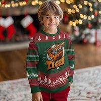 Funny Tiger Lover Baseball Animal Sport Knitted Sweatshirt Inspirational Athletic - Wonder Print Shop