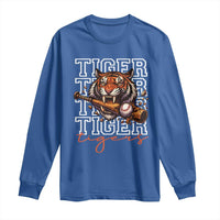 Funny Tiger Lover Baseball Animal Sports Long Sleeve Shirt Inspirational Athletic - Wonder Print Shop