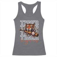 Funny Tiger Lover Baseball Animal Sports Racerback Tank Top Inspirational Athletic - Wonder Print Shop