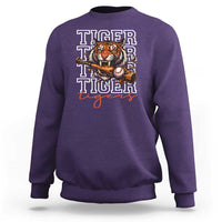 Funny Tiger Lover Baseball Animal Sports Sweatshirt Inspirational Athletic - Wonder Print Shop