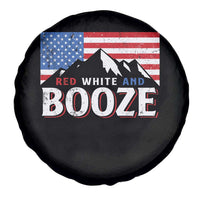 Funny Red White And Booze Spare Tire Cover 4th Of July Beer American Flag - Wonder Print Shop