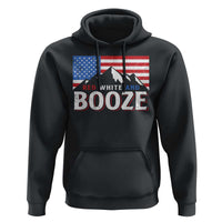Funny Red White And Booze Hoodie 4th Of July Beer American Flag - Wonder Print Shop
