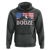 Funny Red White And Booze Hoodie 4th Of July Beer American Flag - Wonder Print Shop