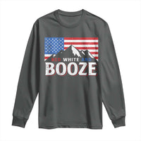 Funny Red White And Booze Long Sleeve Shirt 4th Of July Beer American Flag - Wonder Print Shop