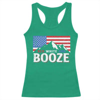 Funny Red White And Booze Racerback Tank Top 4th Of July Beer American Flag - Wonder Print Shop