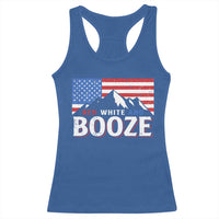 Funny Red White And Booze Racerback Tank Top 4th Of July Beer American Flag - Wonder Print Shop
