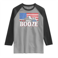 Funny Red White And Booze Raglan Shirt 4th Of July Beer American Flag - Wonder Print Shop