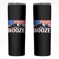 Funny Red White And Booze Skinny Tumbler 4th Of July Beer American Flag - Wonder Print Shop