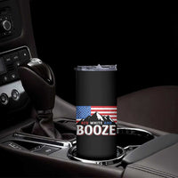 Funny Red White And Booze Skinny Tumbler 4th Of July Beer American Flag - Wonder Print Shop