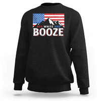 Funny Red White And Booze Sweatshirt 4th Of July Beer American Flag - Wonder Print Shop
