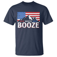 Funny Red White And Booze T Shirt 4th Of July Beer American Flag - Wonder Print Shop