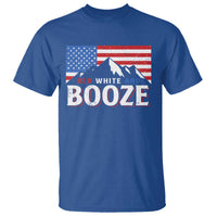Funny Red White And Booze T Shirt 4th Of July Beer American Flag - Wonder Print Shop