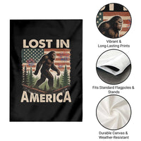 Funny 4th Of July Bigfoot Lost In America Garden Flag Patriotic Sasquatch US Flag Fireworks - Wonder Print Shop