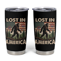 Funny 4th Of July Bigfoot Lost In America Tumbler Cup Patriotic Sasquatch US Flag Fireworks - Wonder Print Shop