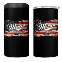 Funny Merica Since 1776 4 in 1 Can Cooler Tumbler 4th of July Beer Lover American Flag - Wonder Print Shop