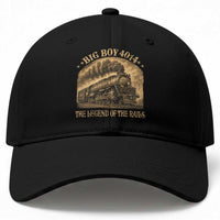 Steam Locomotive Legend of The Rails Train Baseball Cap