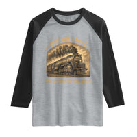 Steam Locomotive Legend of The Rails Train Raglan Shirt