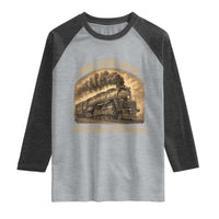 Steam Locomotive Legend of The Rails Train Raglan Shirt