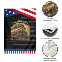 Steam Locomotive Legend of The Rails Train Patriotic Garden Flag