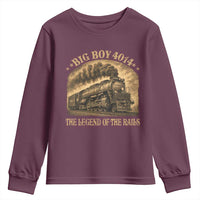Steam Locomotive Legend of The Rails Train Youth Sweatshirt