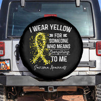 Sarcoma Awareness Spare Tire Cover I Wear Yellow For Someone Who Means Everything To Me