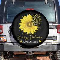 Ewings Sarcoma Awareness Spare Tire Cover Yellow Flower Petal Ribbons Sunflower