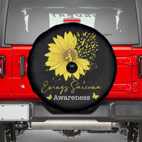 Ewings Sarcoma Awareness Spare Tire Cover Yellow Flower Petal Ribbons Sunflower