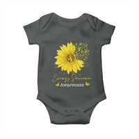 Ewings Sarcoma Awareness Baby Onesie Yellow Flower Petal Ribbons Sunflower