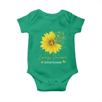 Ewings Sarcoma Awareness Baby Onesie Yellow Flower Petal Ribbons Sunflower