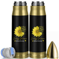 Ewings Sarcoma Awareness Bullet Tumbler Yellow Flower Petal Ribbons Sunflower