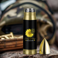 Ewings Sarcoma Awareness Bullet Tumbler Yellow Flower Petal Ribbons Sunflower