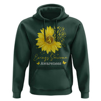 Ewings Sarcoma Awareness Hoodie Yellow Flower Petal Ribbons Sunflower