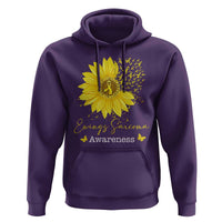 Ewings Sarcoma Awareness Hoodie Yellow Flower Petal Ribbons Sunflower