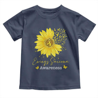 Ewings Sarcoma Awareness Toddler T Shirt Yellow Flower Petal Ribbons Sunflower