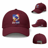 250 Years Baseball Ice Cream Drip 4th of July USA Flag Baseball Cap