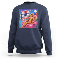 Chill The Fourth Out Doll Meme 4th of July Sweatshirt