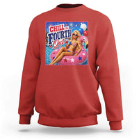 Chill The Fourth Out Doll Meme 4th of July Sweatshirt