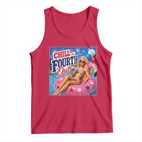 Chill The Fourth Out Doll Meme 4th of July Tank Top