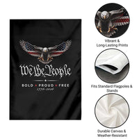 We The People Patriotic Bald Eagle USA 250th Anniversary Bold Proud Free Garden Flag
