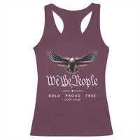 We The People Patriotic Bald Eagle USA 250th Anniversary Bold Proud Free Racerback Tank Top