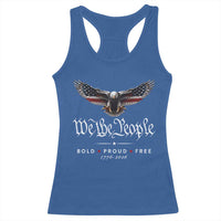 We The People Patriotic Bald Eagle USA 250th Anniversary Bold Proud Free Racerback Tank Top