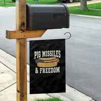 Pig Missiles And Freedom 4th of July Patriotic Hotdog Garden Flag