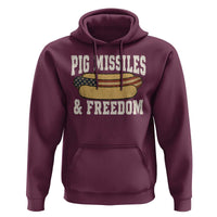 Pig Missiles And Freedom 4th of July Patriotic Hotdog Hoodie