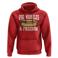 Pig Missiles And Freedom 4th of July Patriotic Hotdog Hoodie